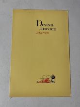 Erie Railroad dinner menu, March 12, 1947 (including handwritten revisions and memo regarding ordering of new menus)