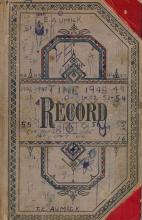 Erie Railroad time book from Theodore Edward Aumick, Fireman and Engineer, Port Jervis, NY, 1941 to 1958