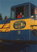 Photograph of Middletown & New Jersey Railroad 44-tonner 2 at Middletown, NY, March 13, 1992