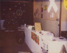 Photograph of interior of Conrail Safety on Rails Theater boxcar 368191, mid-1990s