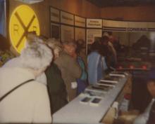 Photograph of interior of Conrail Safety on Rails Theater boxcar 368191, mid-1990s