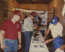 Photograph of interior of Conrail Safety on Rails Theater boxcar 368191, mid-1990s